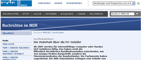 MDR “PC-Gebühr”