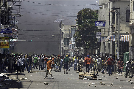 Unruhen in Haiti am 8. April 2008 - Foto: (c) 2008 MINUSTAH