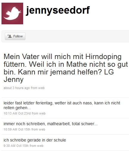 Jenny twittert...