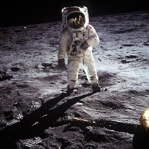 Buzz Aldrin auf dem Mond. Foto: Neil Armstrong, NASA