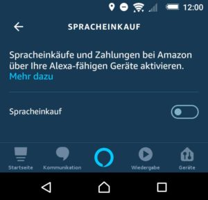 Alexa Spracheinkauf deaktivieren