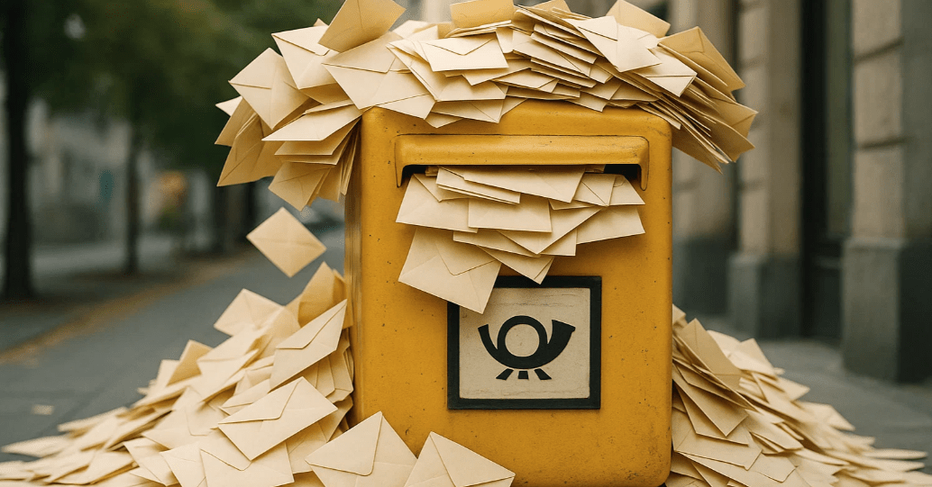 Der Briefkasten quillt über