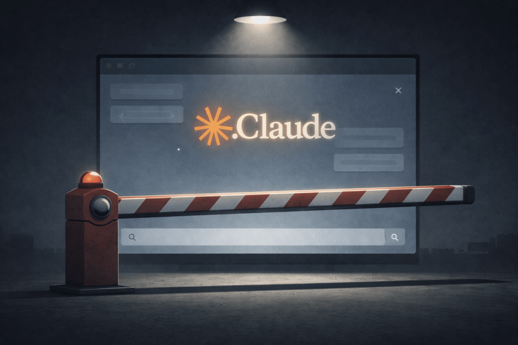 Claude hinter einer Schranke