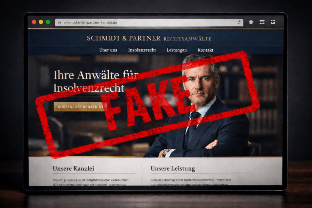 Fake Anwaltsseite