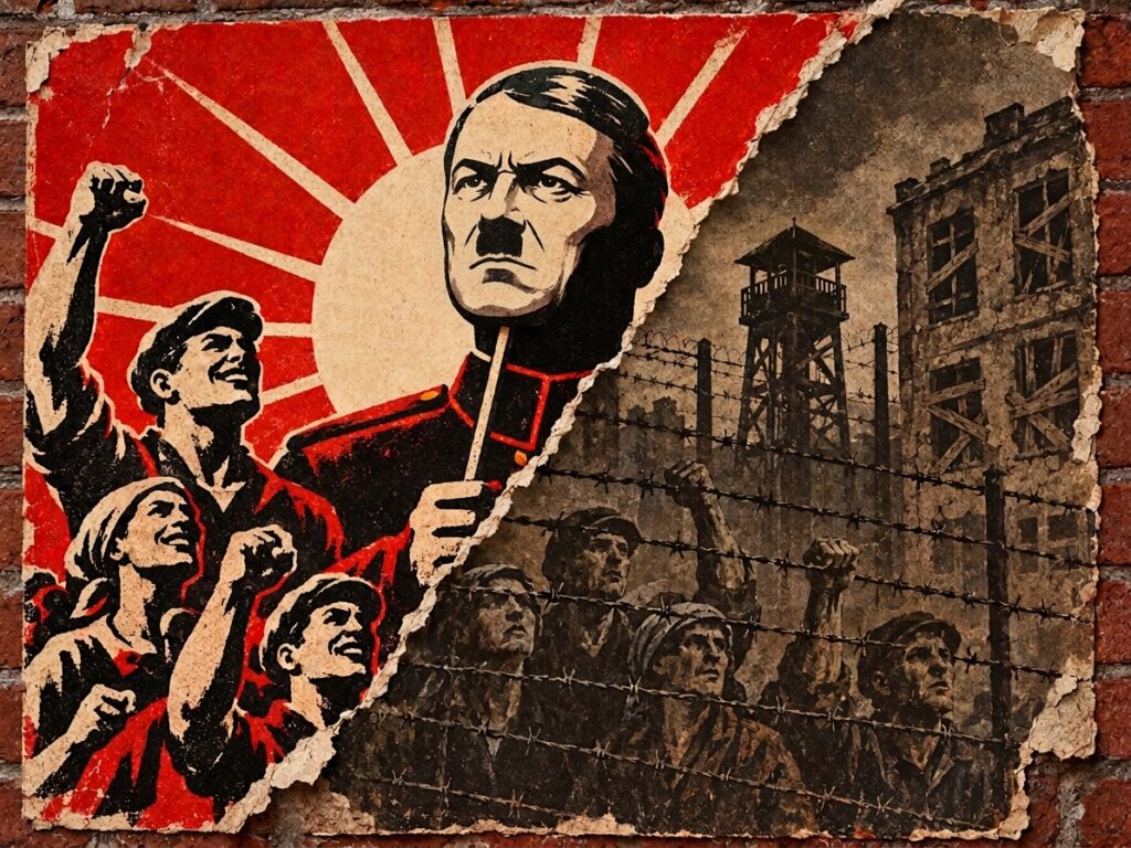 Hitler ein Linker? Wohl kaum. Illustration: Autor mit ChatGPT/GoogleGemini